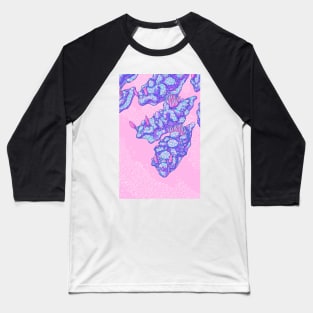 Ceratoma Sinuata Pink and Blue Baseball T-Shirt